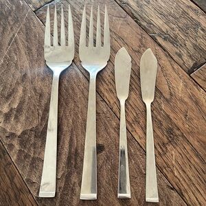 Julienne Stainless SERVING UTENSILS (4) by WALLACE